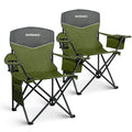 Green 2 Pack Folding Camping Chairs Z593938