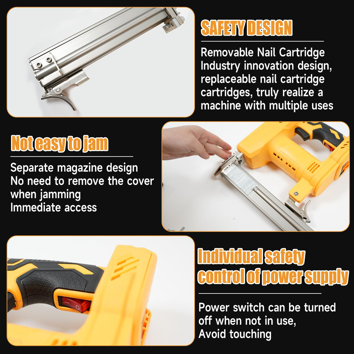 Cordless 2-in-1 Brad Nailer/Stapler Kit with 1000 Straight Nails, 500 U Nails N319789