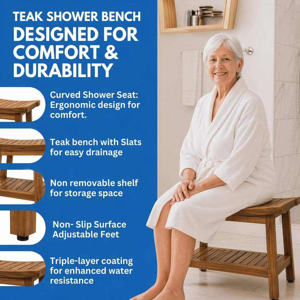30-Inch Teak Shower Bench M380952