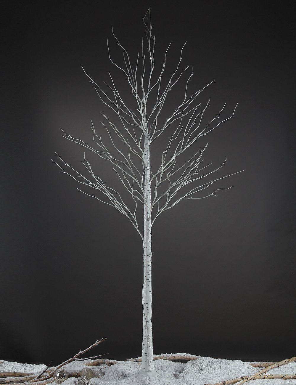8FT 132 LED Birch Tree Warm White C6894