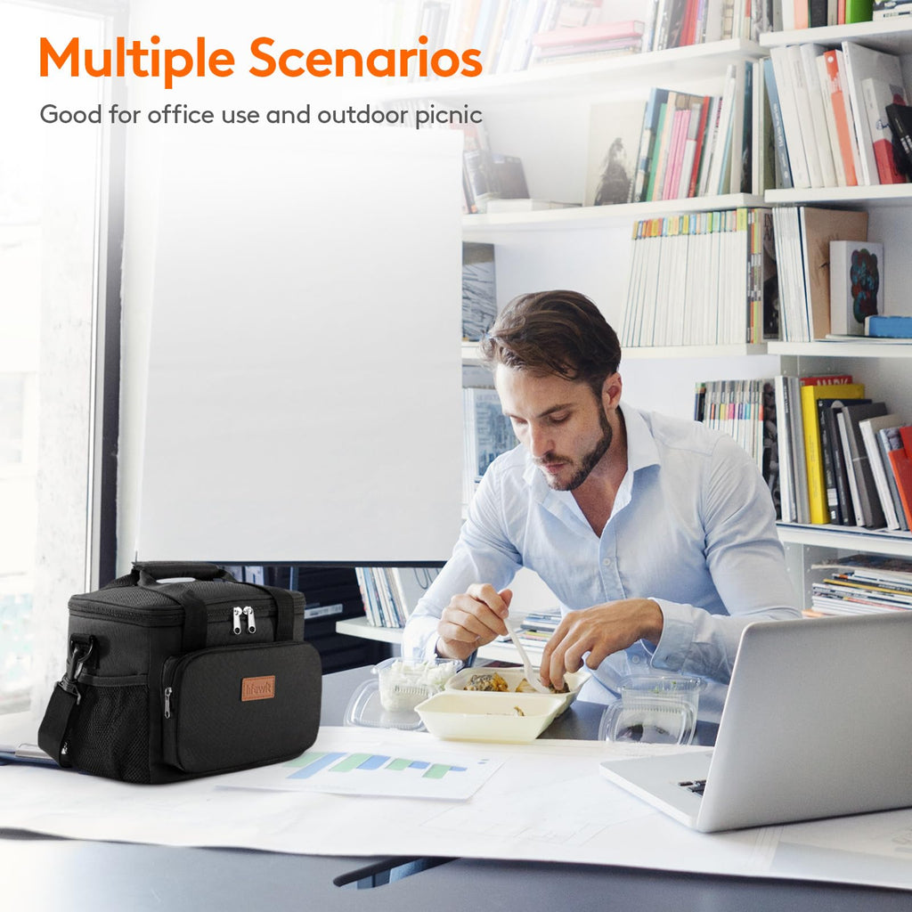 Black Insulated Lunch Bag V53765