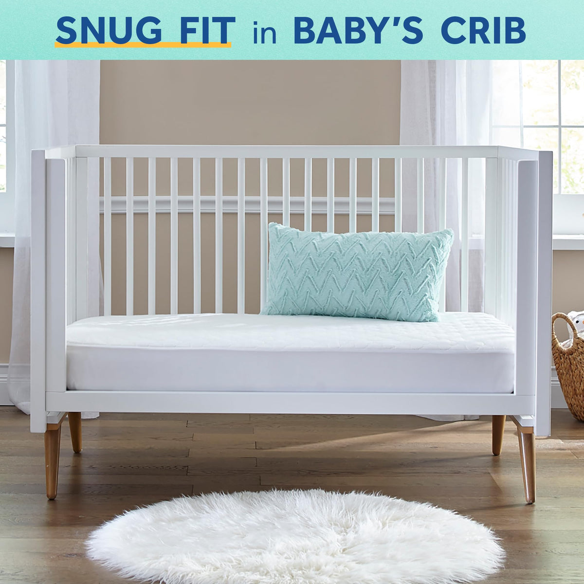 Infant & Toddler Crib Mattress, 204 Coils, Waterproof Breathable I441