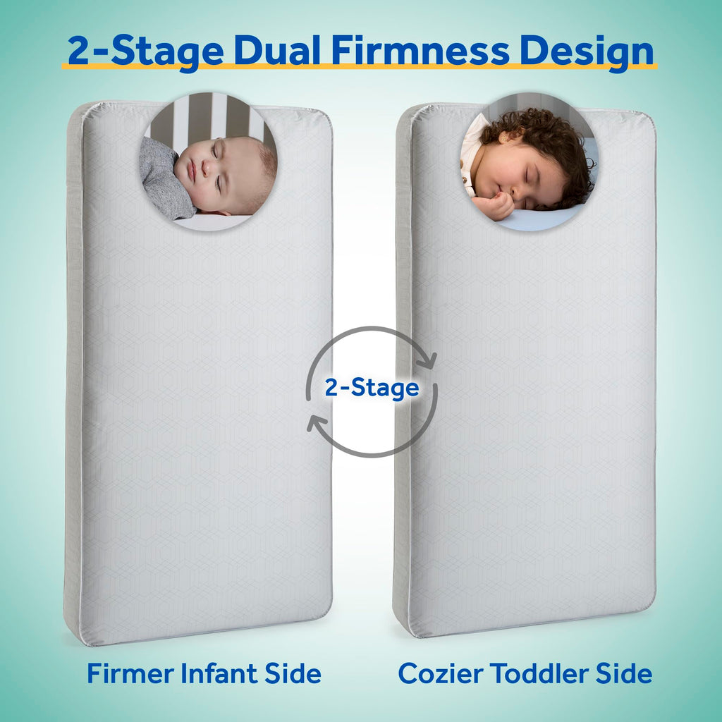 Infant & Toddler Crib Mattress, 204 Coils, Waterproof Breathable I441
