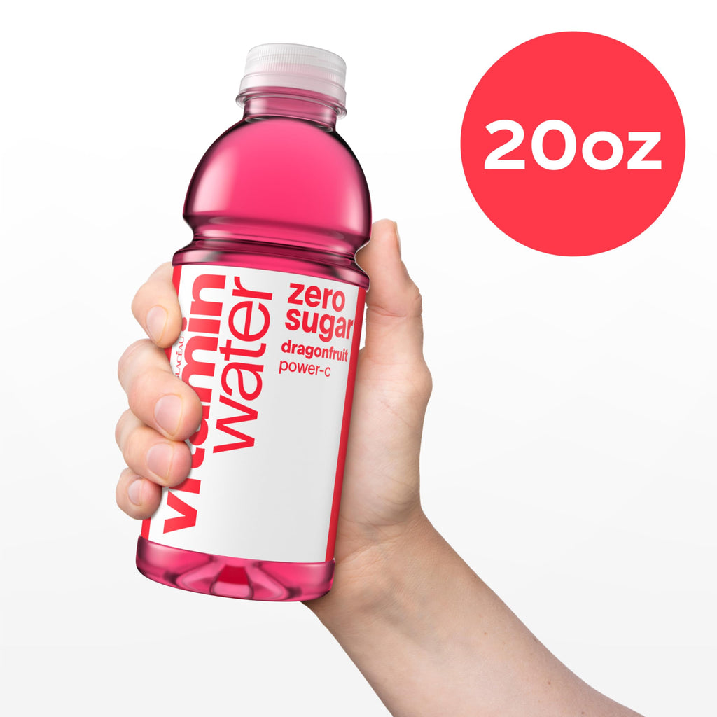 Dragonfruit Flavored Electrolyte Enhanced Bottled Water with Vitamin b5, b6, b12, 20 Fl Oz, 12 Pack Y241790