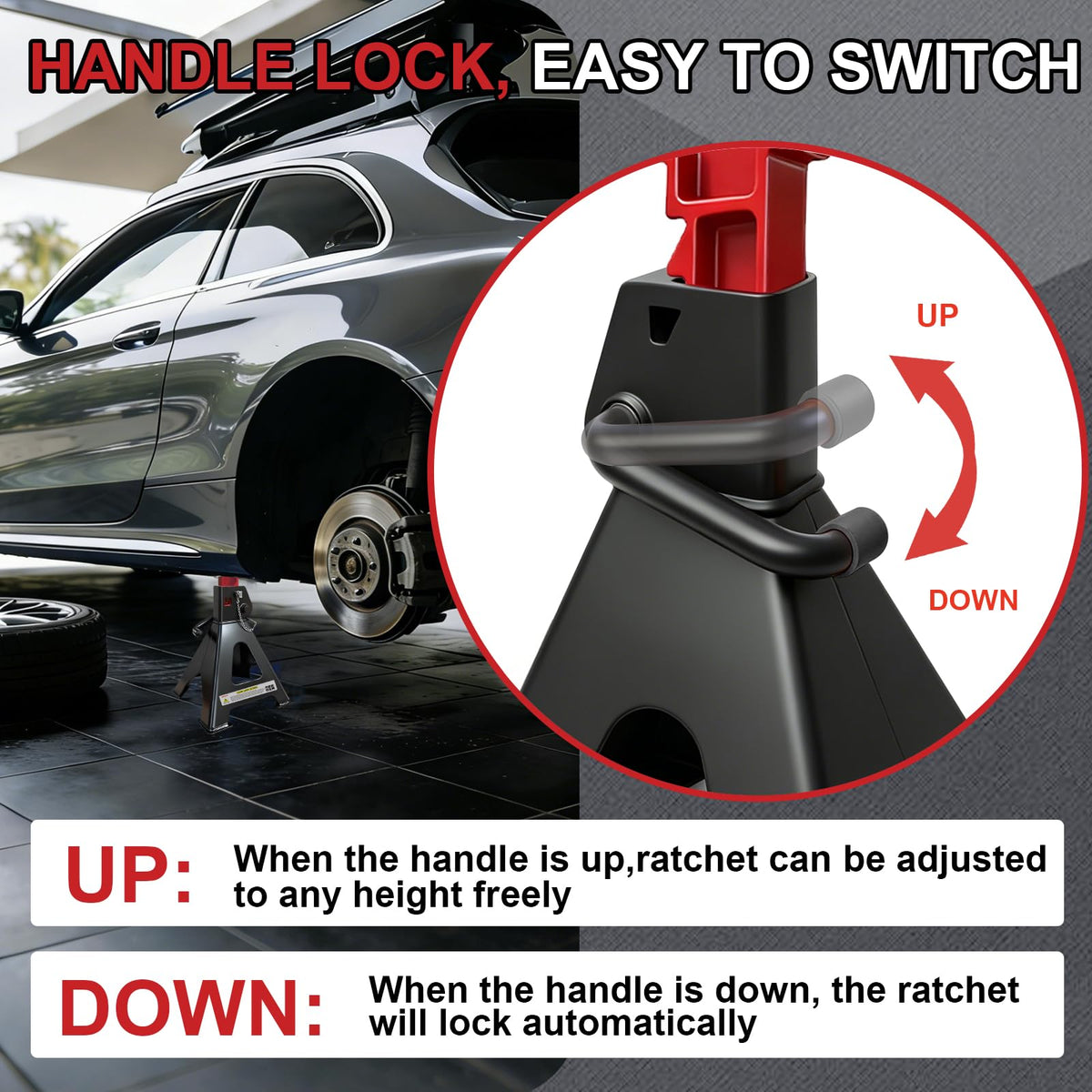 3 Ton Heavy Duty Car Jack Stands with Double Locking N7123