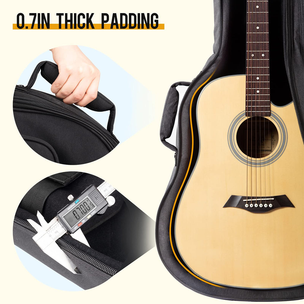 Soft Padded Acoustic Guitar Case with 5 Pockets Z985