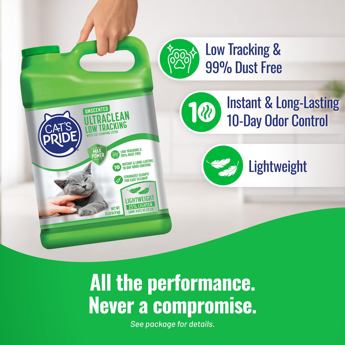 Unscented Clumping Litter 15lb D7261