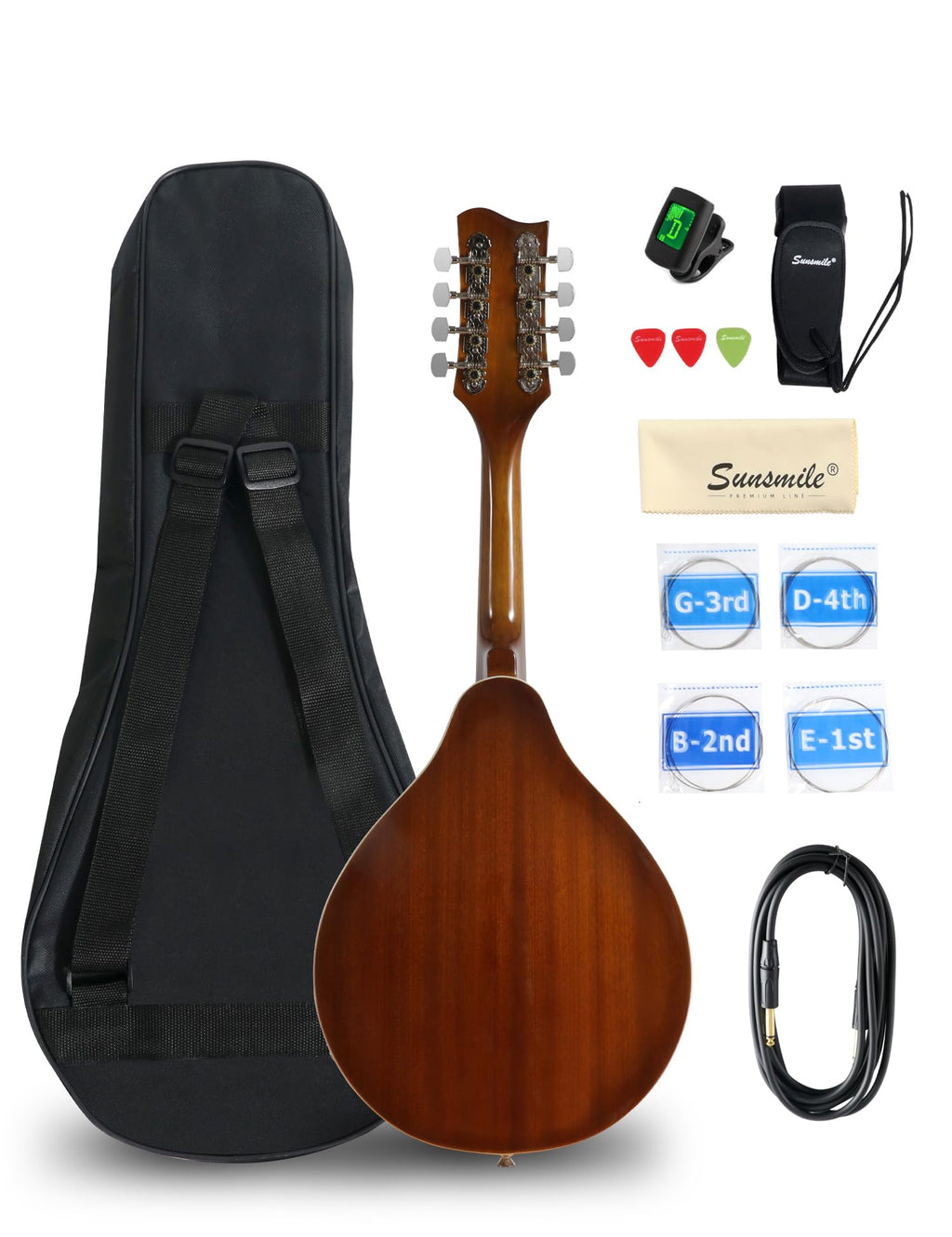 8 String Acoustic-Electric Mandolin Instrument with Pickup M806