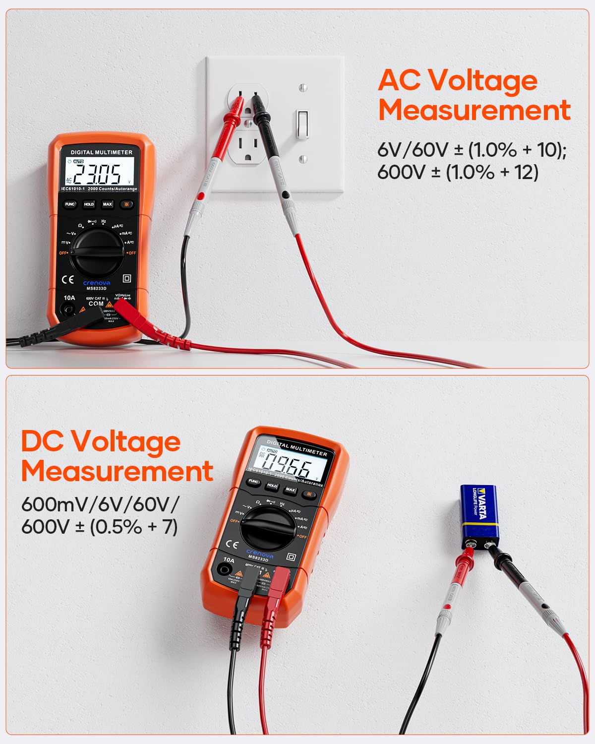 Auto-Ranging Multimeter TRMS 6000 Counts N5504