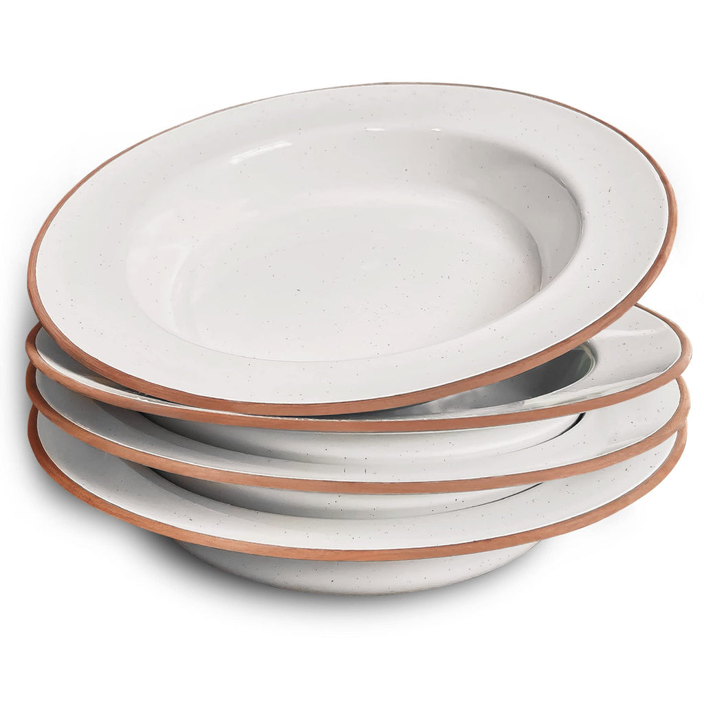 Ceramic Wide Rimmed Soup Bowl 25oz Set of 4 V55067