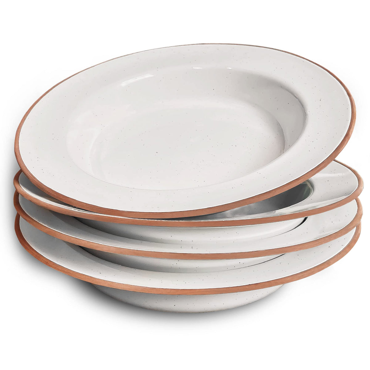 Ceramic Wide Rimmed Soup Bowl 25oz Set of 4 V55067