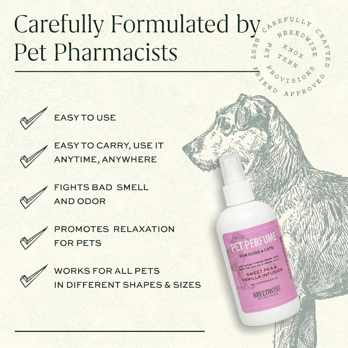 Sweet Pea & Vanilla Dog Perfume Spray 8 Oz D89604