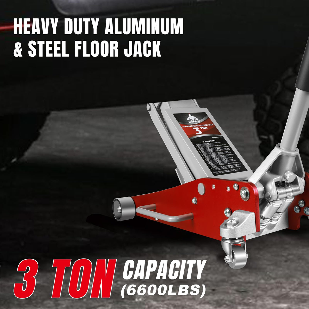 3 Ton Low Profile Aluminum and Steel Car Jack with Jack Stands, Red, 2 Pack K27857