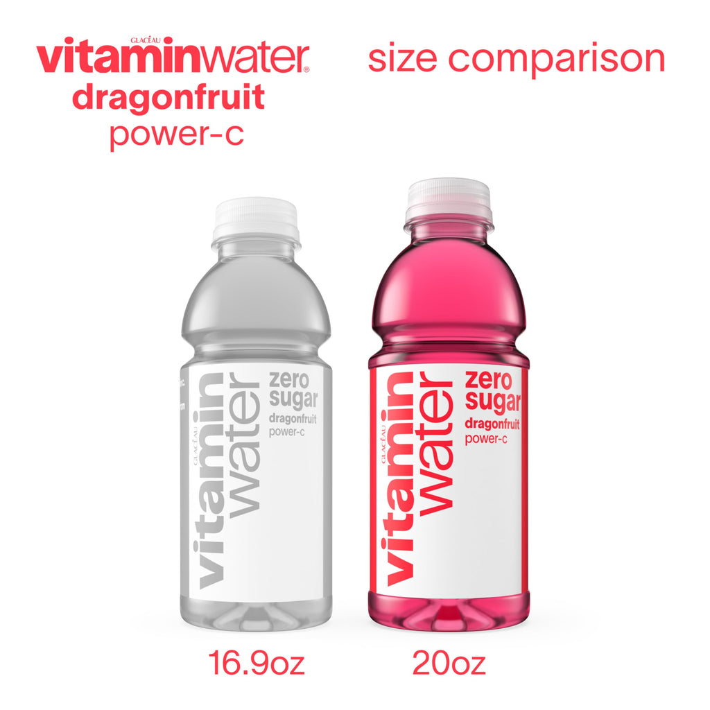 Dragonfruit Flavored Electrolyte Enhanced Bottled Water with Vitamin b5, b6, b12, 20 Fl Oz, 12 Pack Y241790