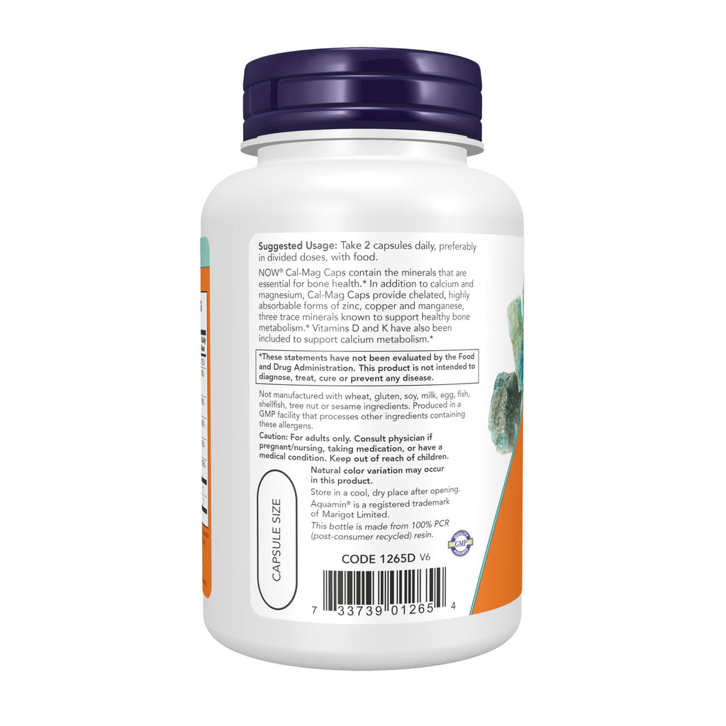 Cal-Mag Caps with Vitamin D and Minerals, 120 Veg Caps W107