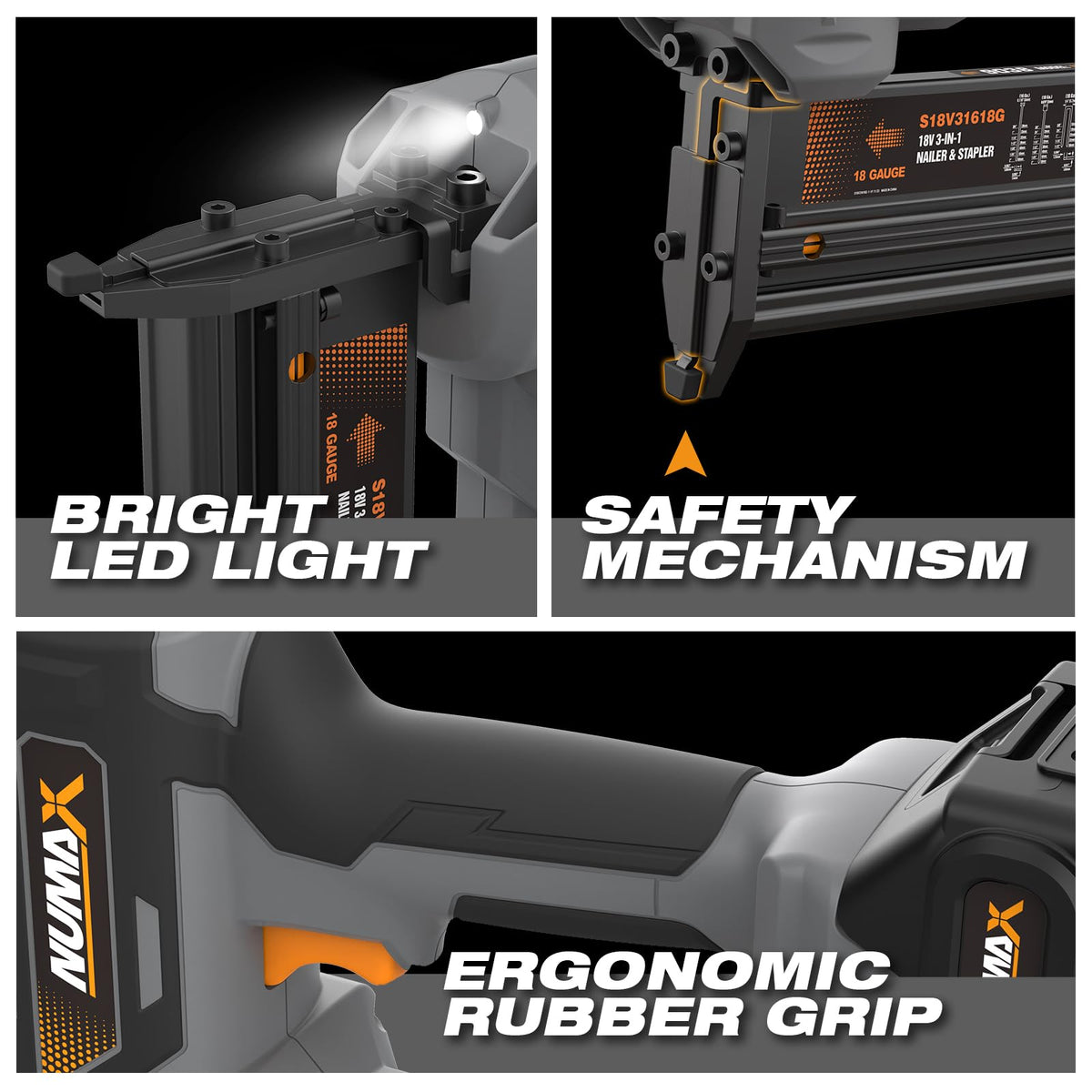 18V Cordless 3-in-1 Nail Gun Kit N1890