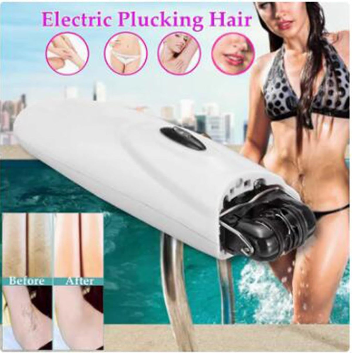 Portable Dual-Head Electric Hair Removal Tool Eyebrow Trimmer J8940