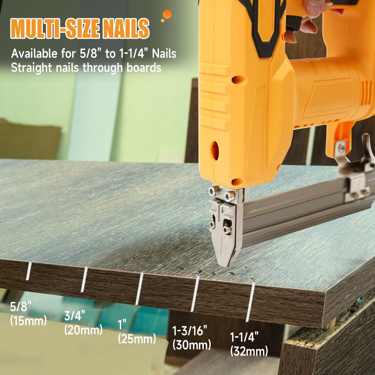 Cordless 2-in-1 Brad Nailer/Stapler Kit with 1000 Straight Nails, 500 U Nails N319789