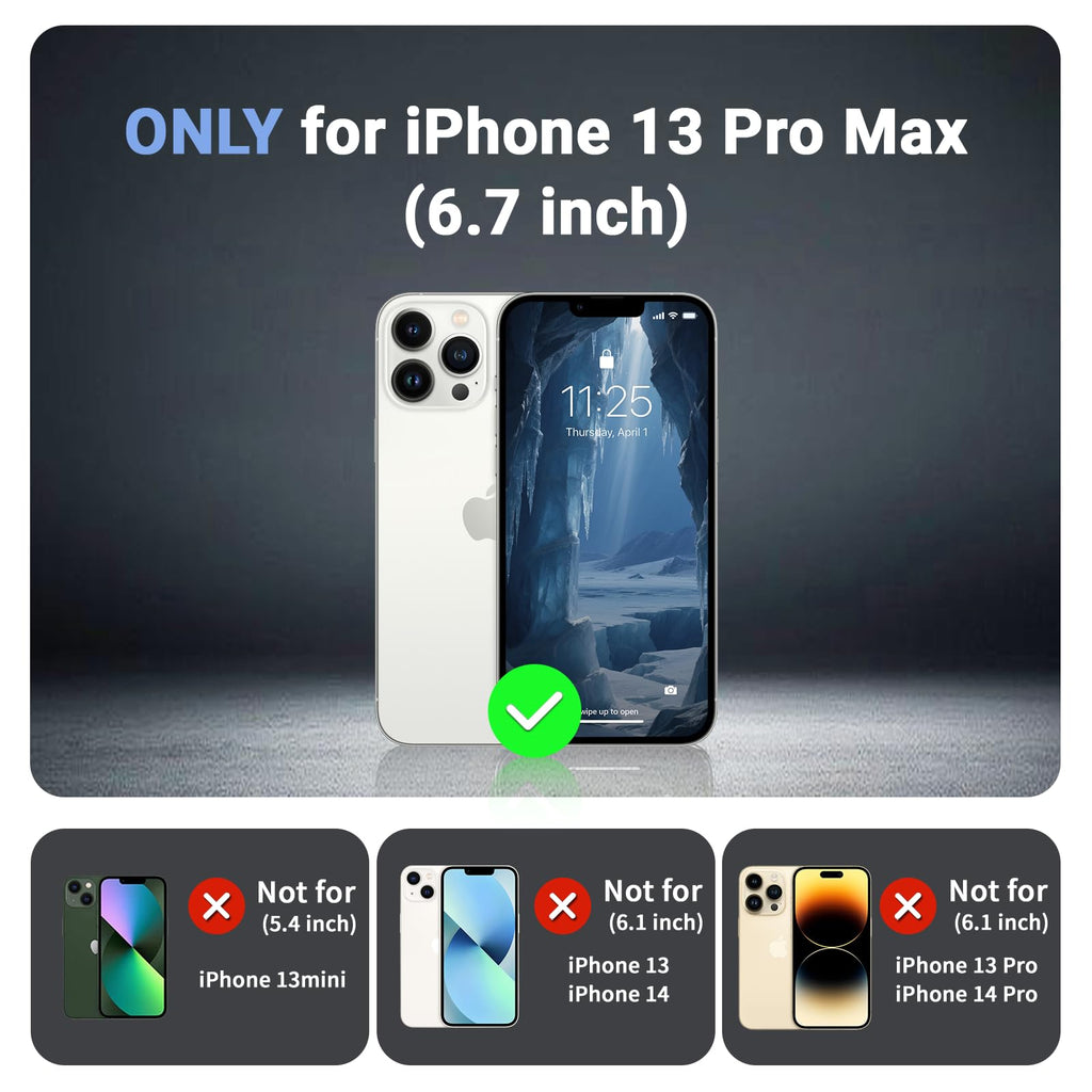 Magnetic iPhone 13 Pro Max Case Heavy Duty Protection Deep Blue P25725