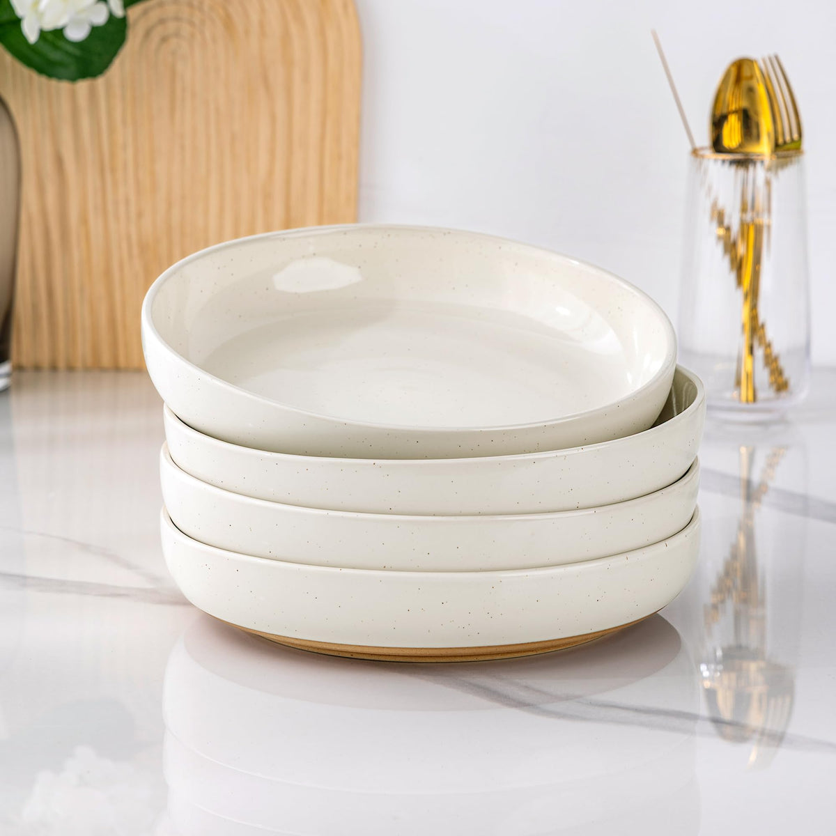 8.75'' Ceramic Stoneware Bowls Set of 4 D976