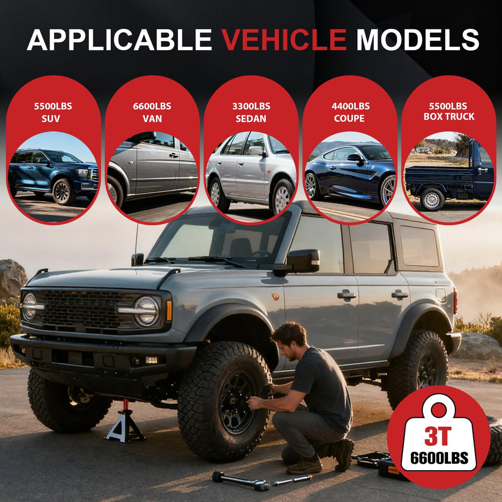 3 Ton Heavy Duty Car Jack Stands with Double Locking N7123