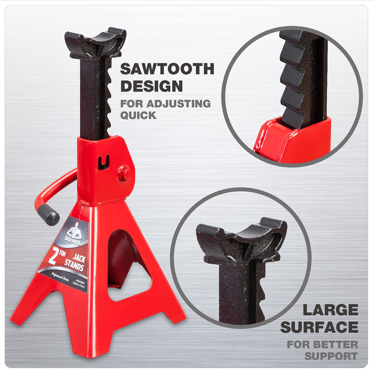 3 Ton Low Profile Aluminum and Steel Car Jack with Jack Stands, Red, 2 Pack K27857