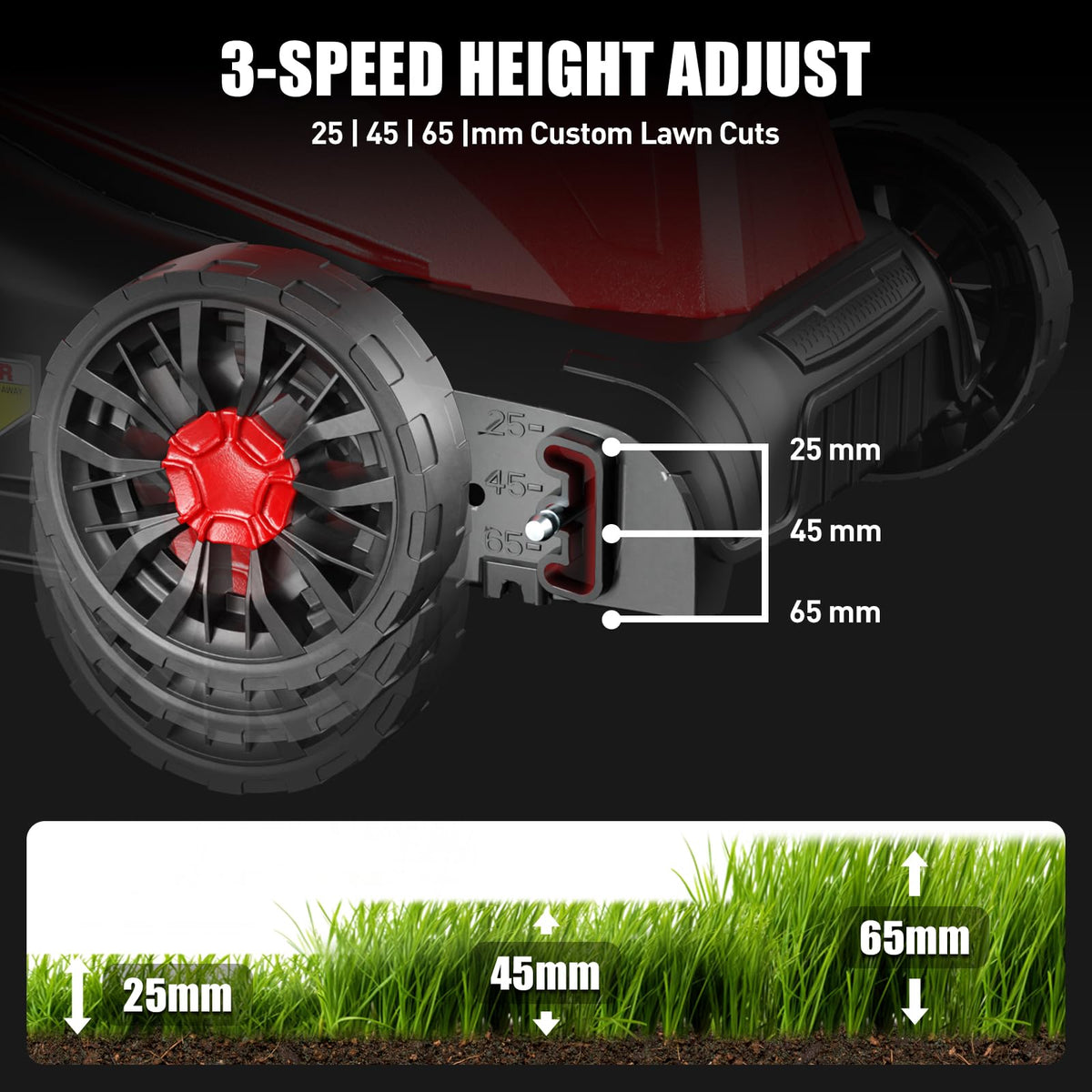 16" Corded Lawn Mower with 3-Position Height Adjustment H3143