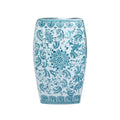 Teal Blue Ceramic Garden Stool Q46546
