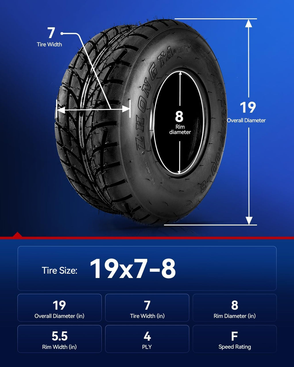 All-Terrain Tires 19x7-8 Set 2 X351814