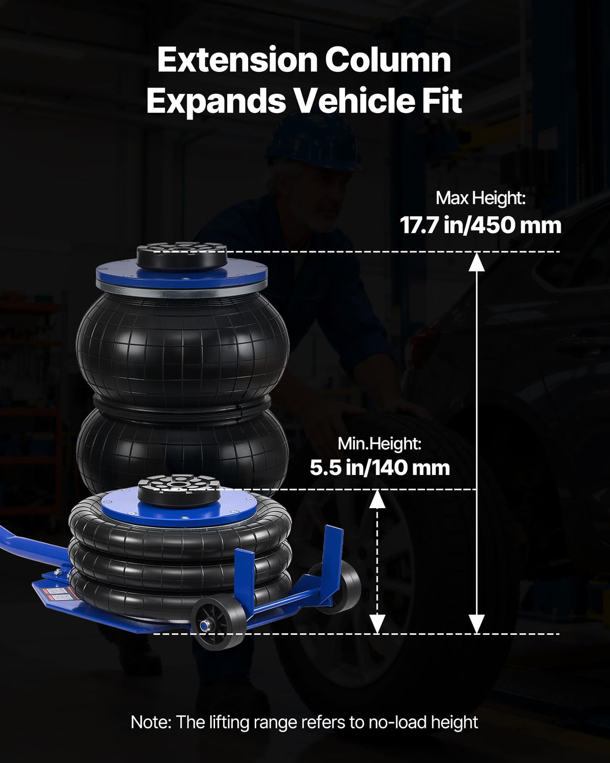 3 Ton Triple Bag Air Jack with Long Handle T188