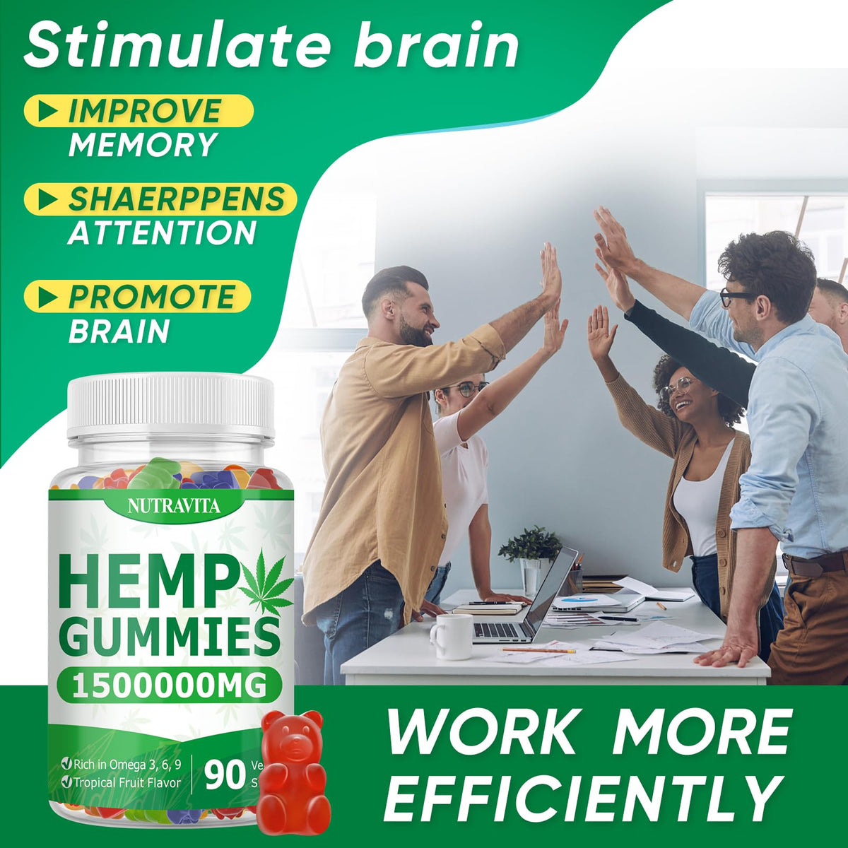 Fruit Hemp Gummies 180 Gummies T4325