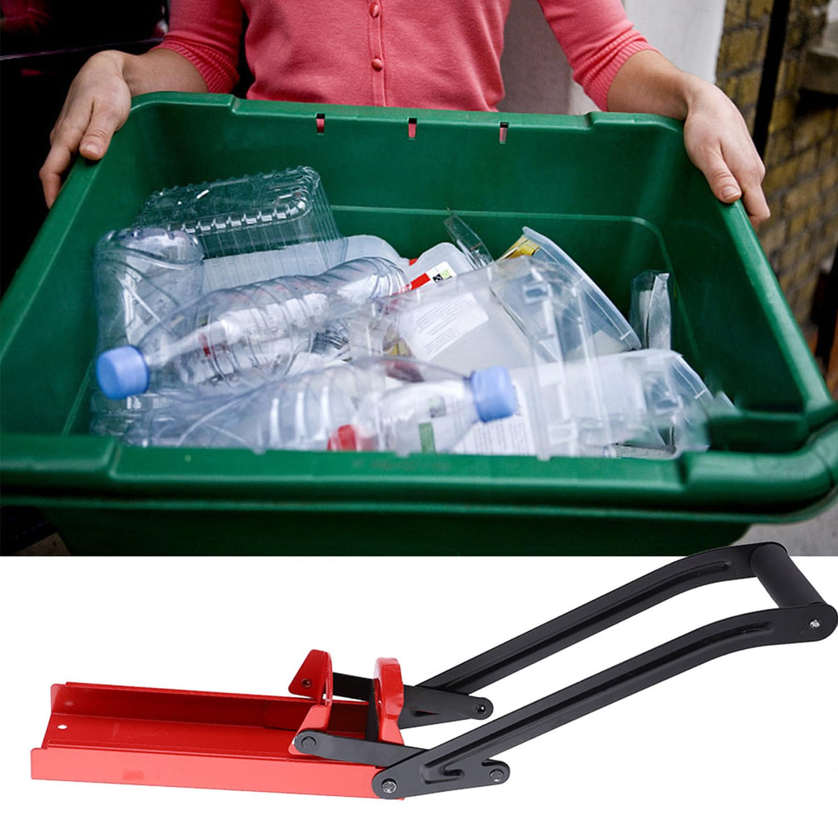 500ML Red Steel Can Crusher with Opener T12297