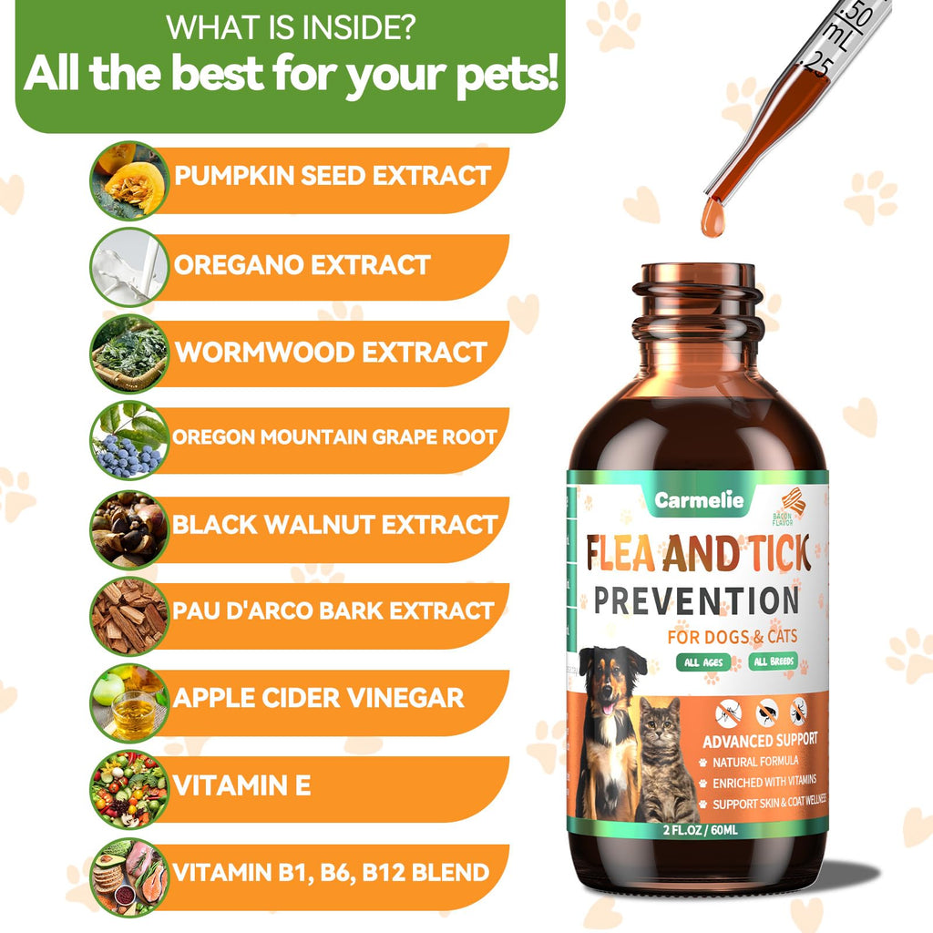 Flea and Tick Prevention for Dogs and Cats 60ml F1941