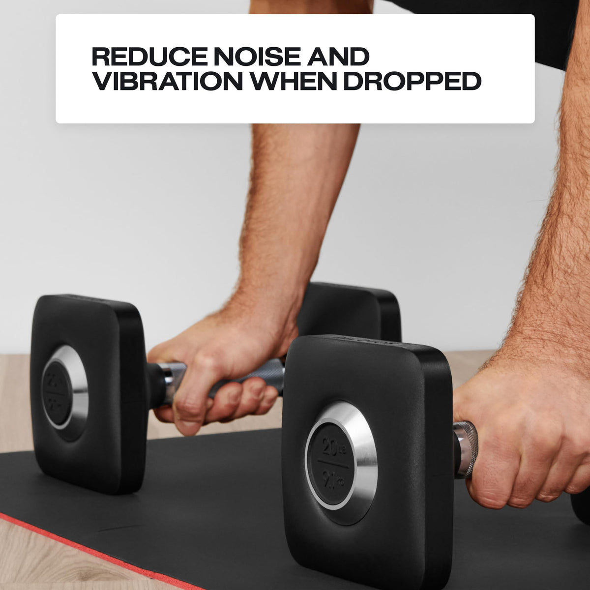Cast Iron Dumbbells with Urethane Coating and Non-Slip Grip, Set of Two H839472