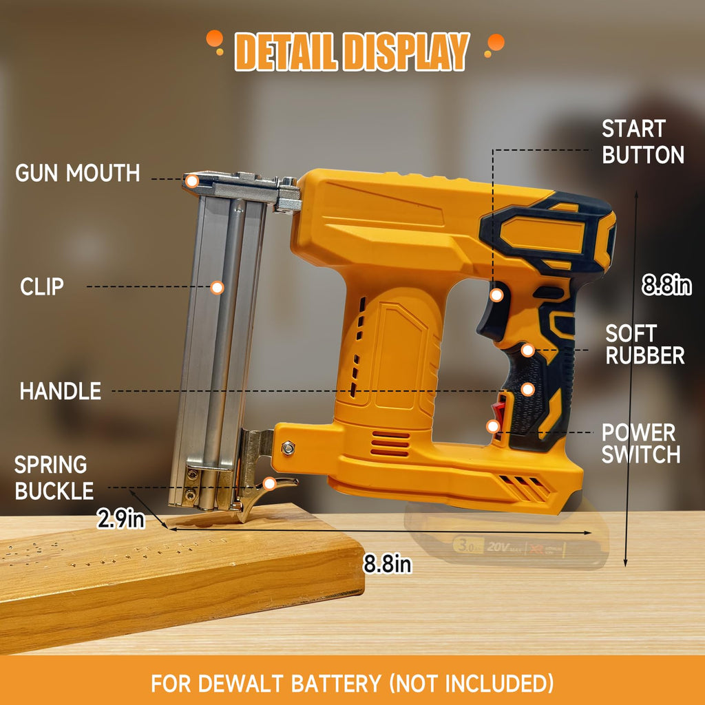 Cordless 2-in-1 Brad Nailer/Stapler Kit with 1000 Straight Nails, 500 U Nails N319789
