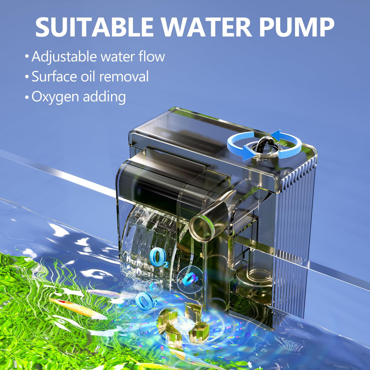 5 Gallon Glass Fish Tank Kit with Filter Light M2041