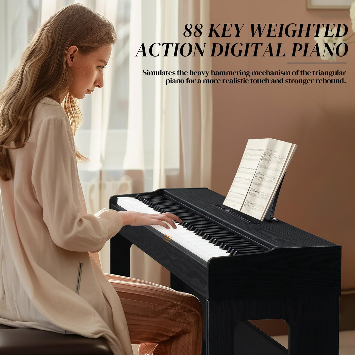 88 Key Weighted Upright Digital Piano F5748