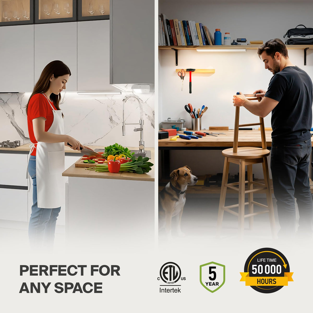 LED Under Cabinet Lighting 24 Inch Dimmable 3CCT White Y59181