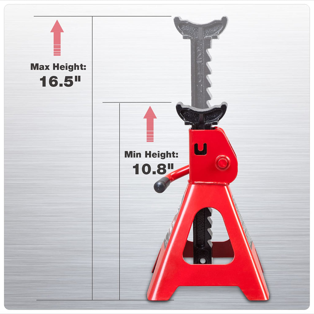 3 Ton Low Profile Aluminum and Steel Car Jack with Jack Stands, Red, 2 Pack K27857