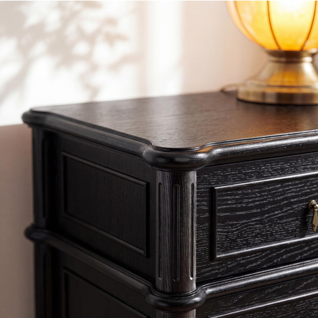 Black 9 Drawer Wood Dresser W844556