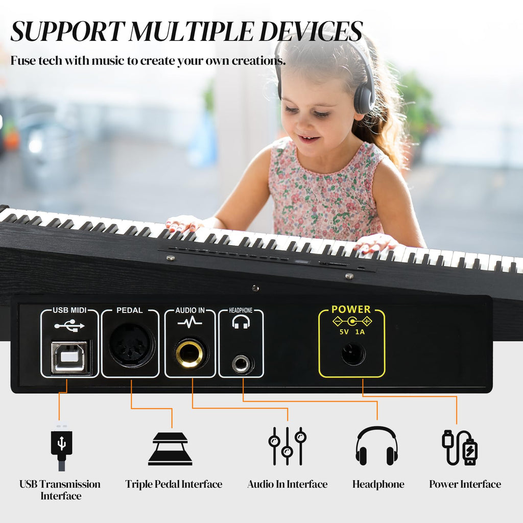 88 Key Weighted Upright Digital Piano F5748