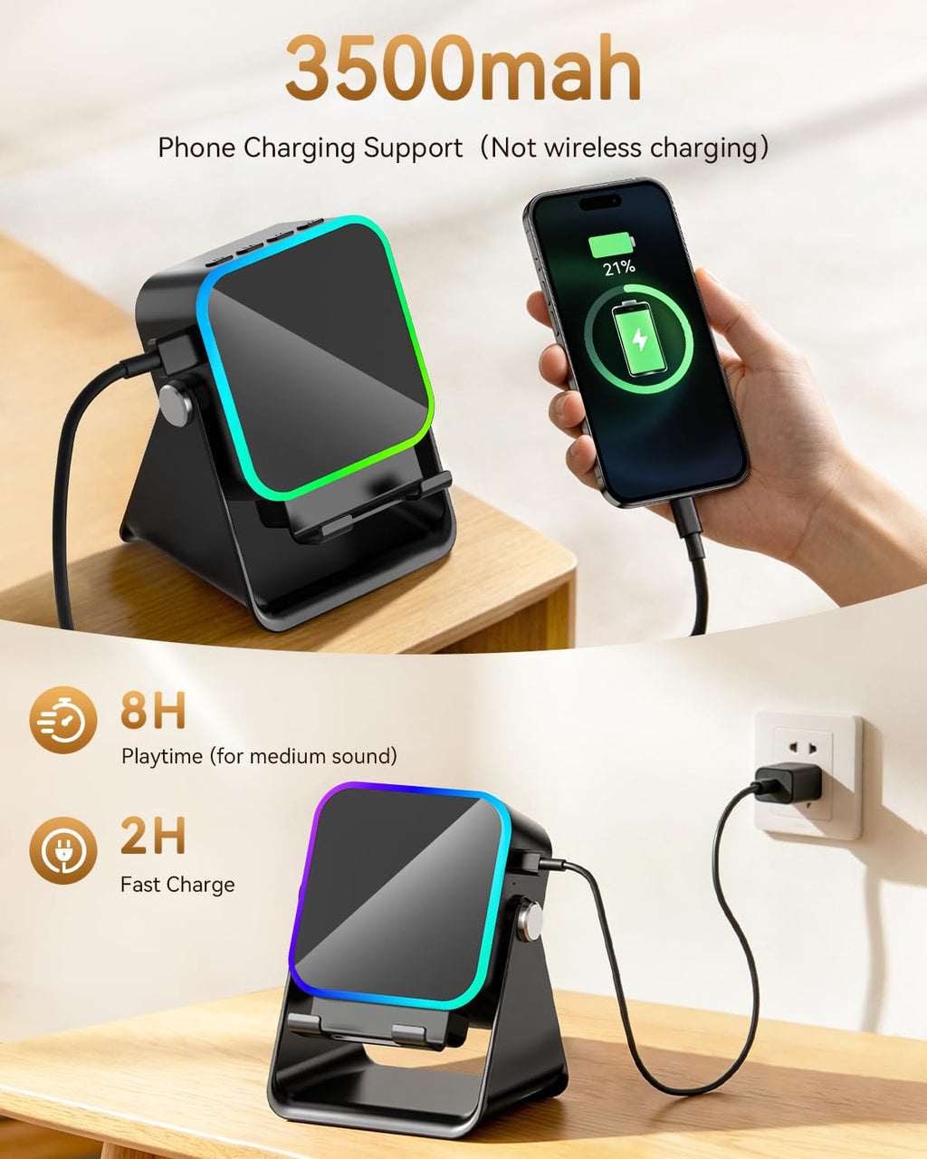 Wireless Induction Speaker with Phone Stand Y966442