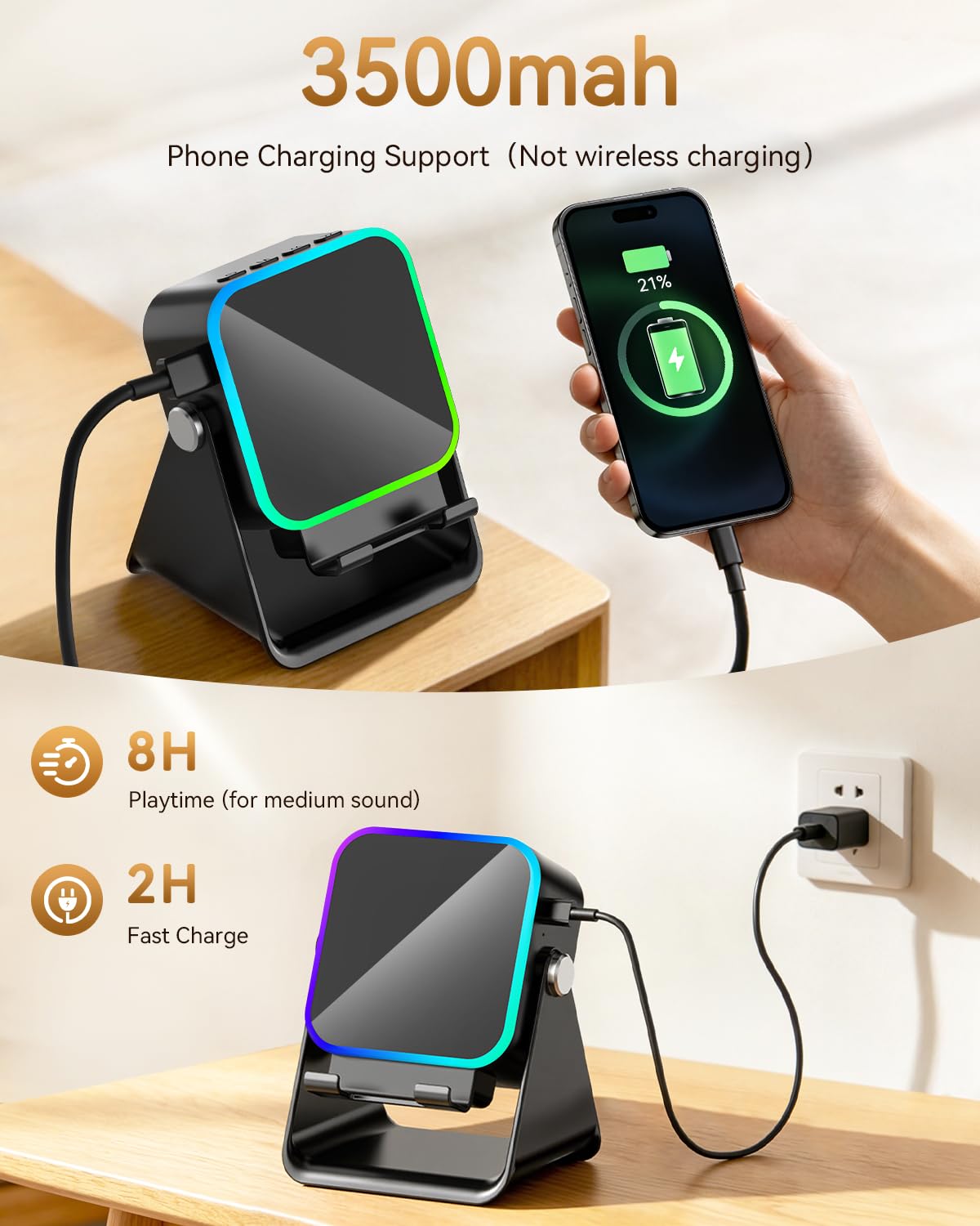 Wireless Induction Speaker with Phone Stand Y966442