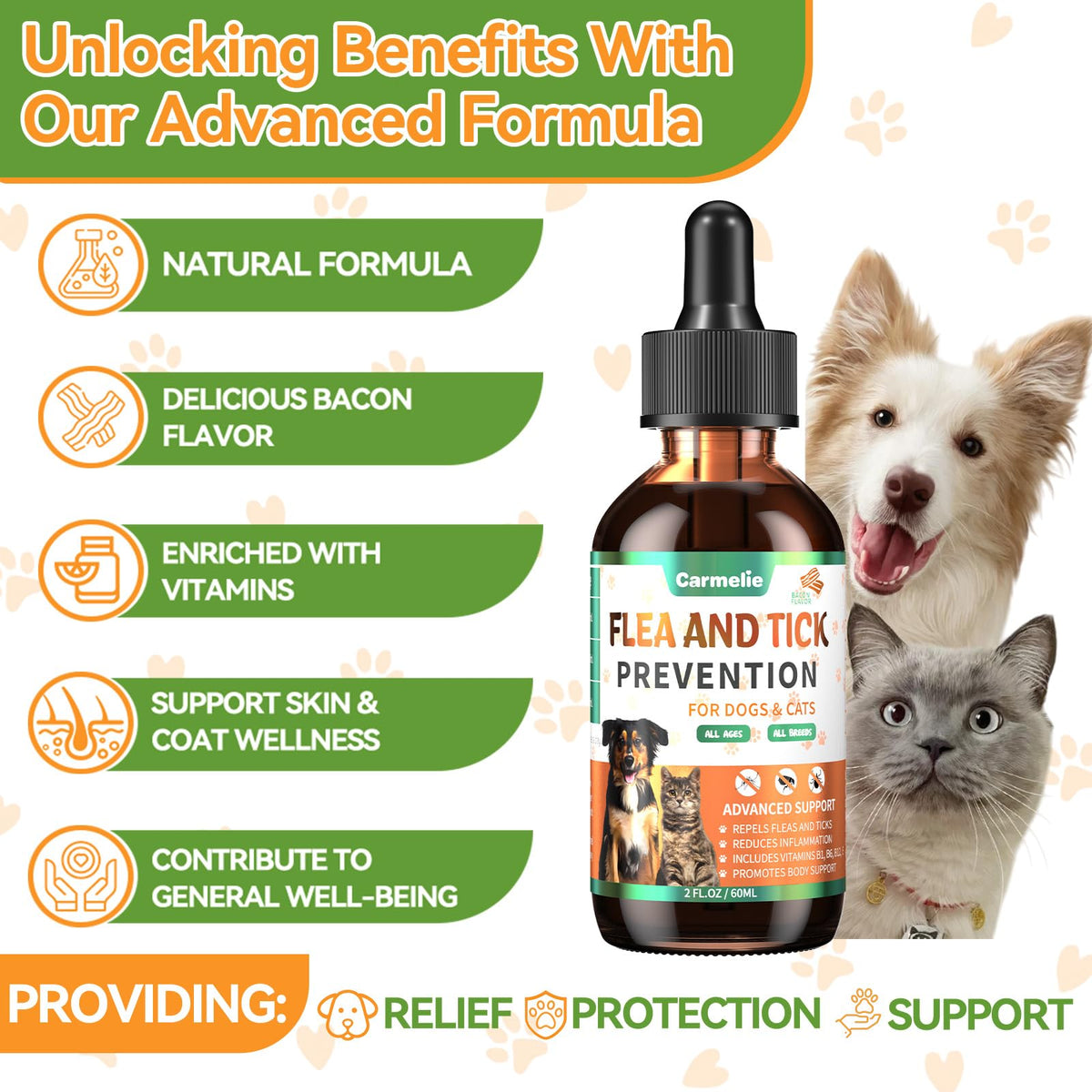 Flea and Tick Prevention for Dogs and Cats 60ml F1941