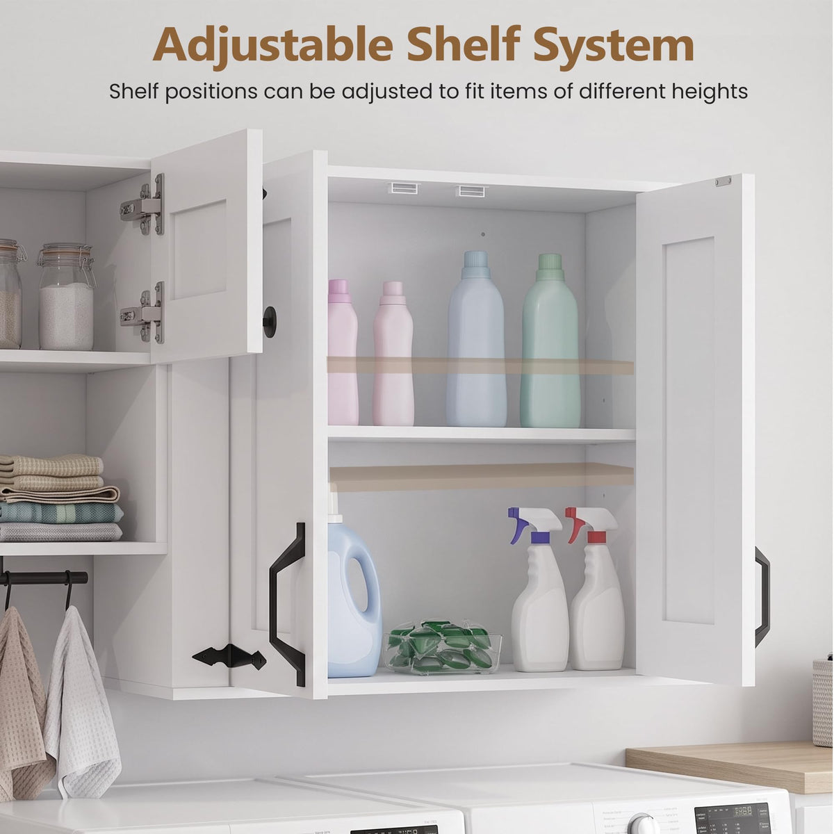 Wall Mounted Laundry Room Cabinet Set K462