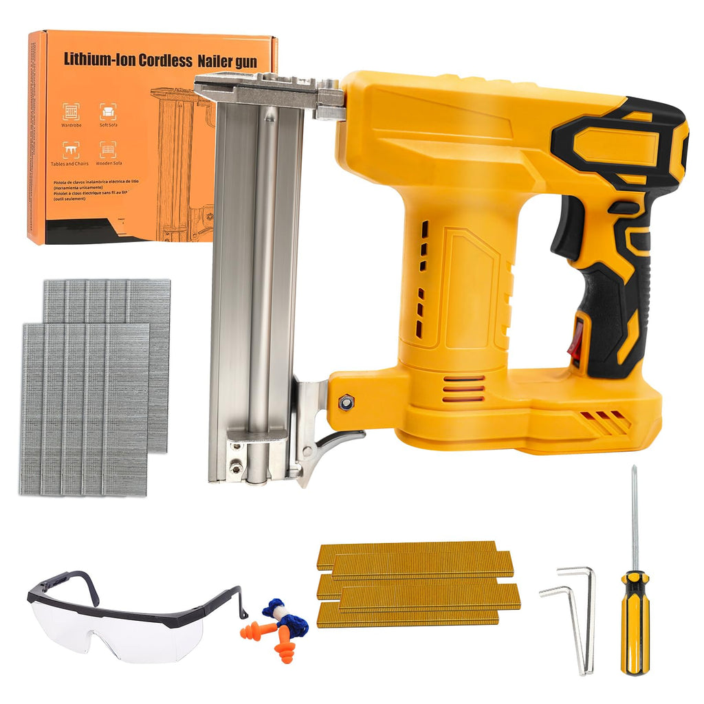 Cordless 2-in-1 Brad Nailer/Stapler Kit with 1000 Straight Nails, 500 U Nails N319789