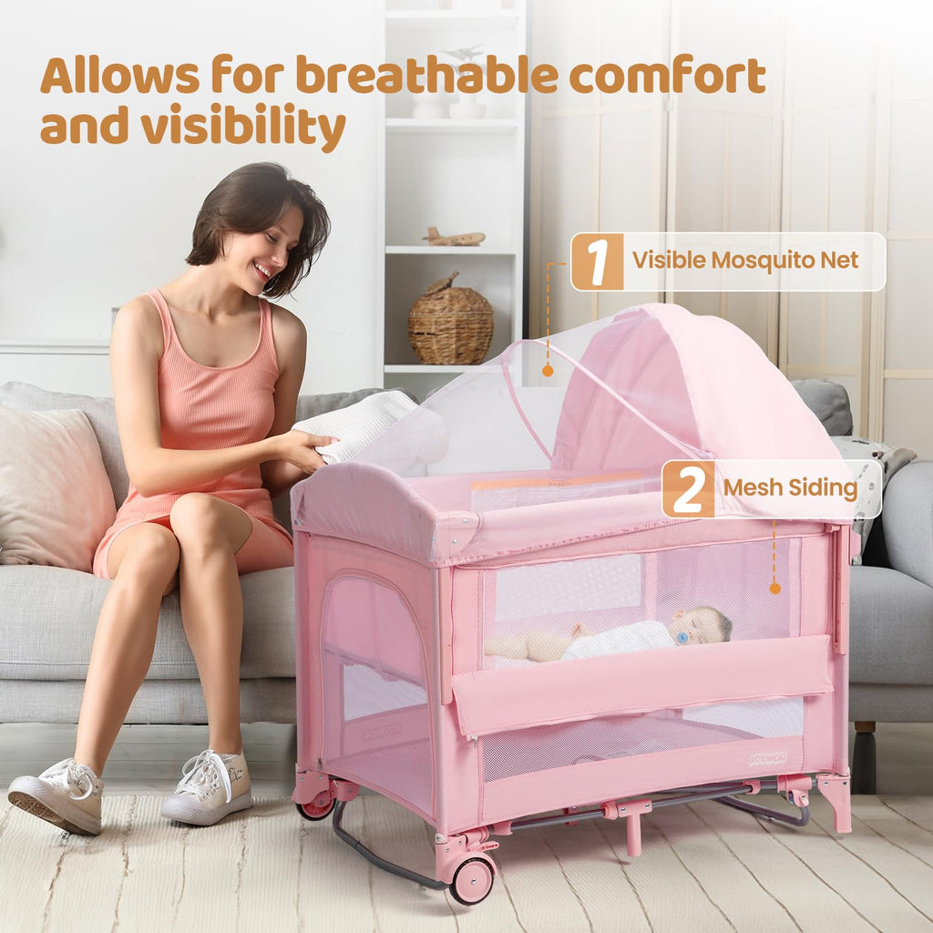9 in 1 Bedside Bassinet with Changing Table Z112