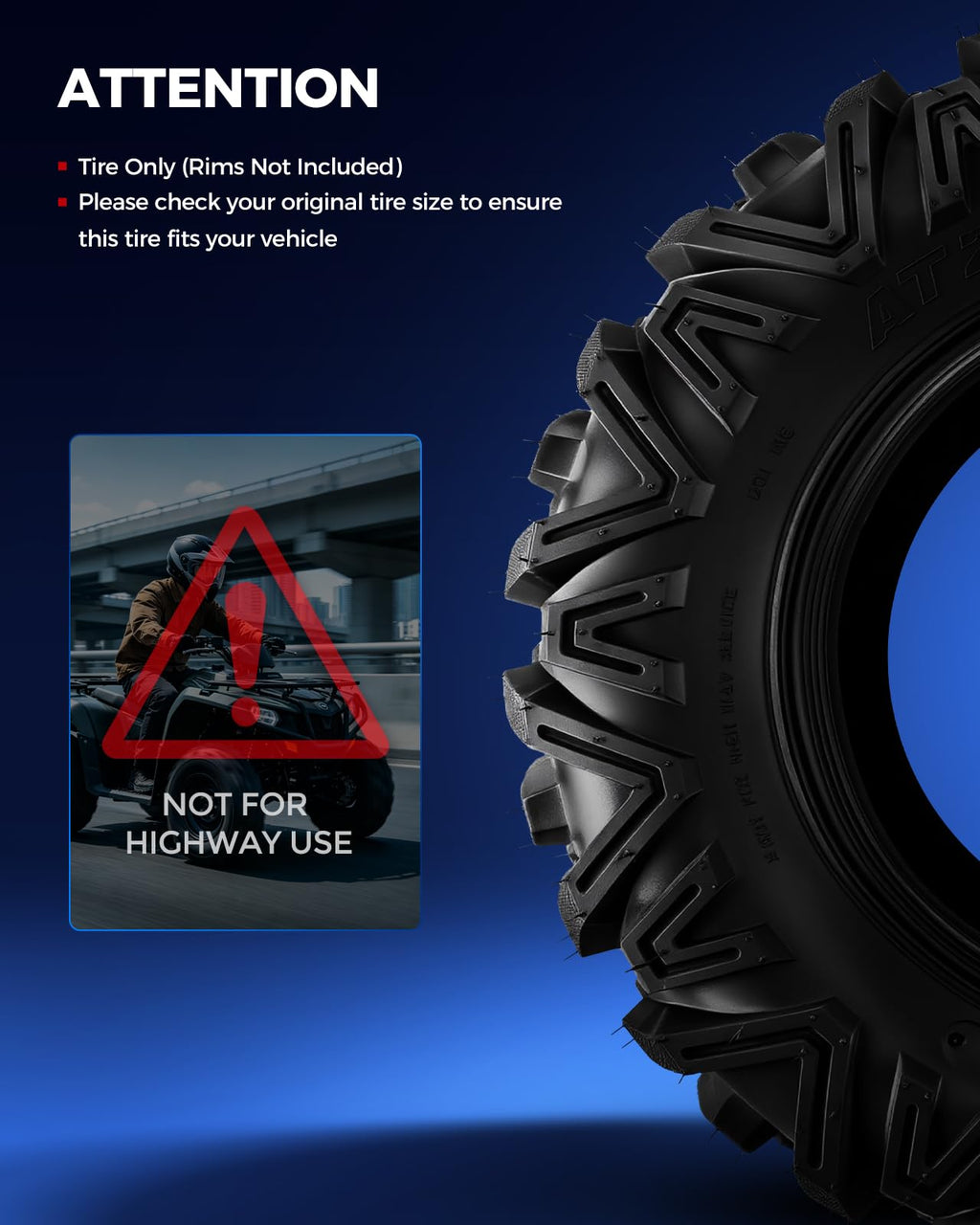 All-Terrain Tires 19x7-8 Set 2 X351814