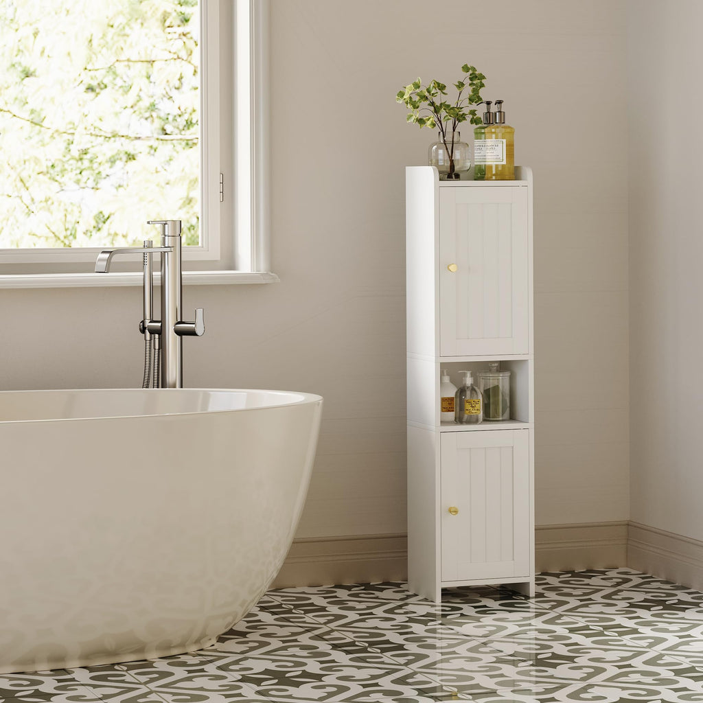 White Bathroom Cabinet with 2 Doors H1749