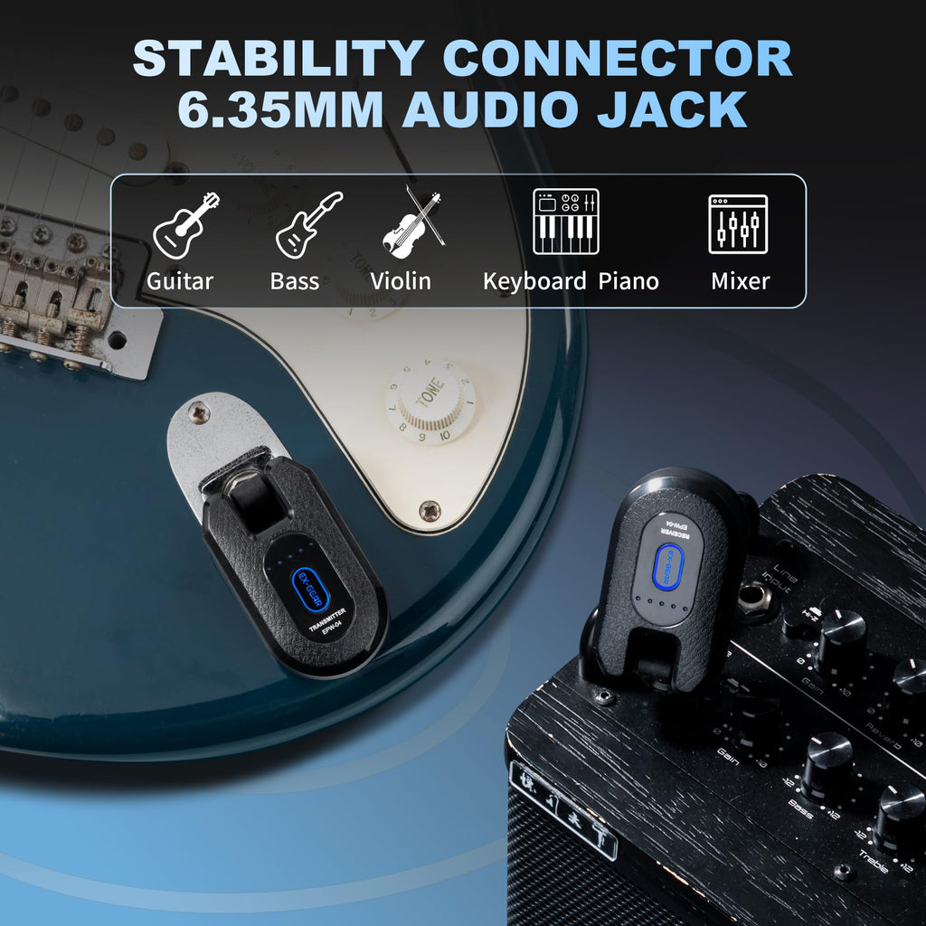 Wireless Guitar System 2.4GHz for Electric Guitar Bass J462111